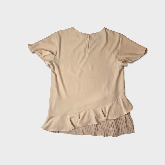 ZARA Ruffle Hem Flutter Sleeve Top Size Small - Picture 2 of 7